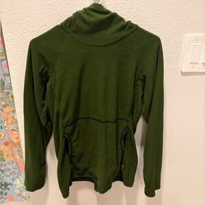 Melanzana Forest Green Women's Cowl Neck Sweater